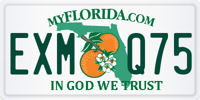 FL license plate EXMQ75