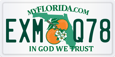 FL license plate EXMQ78