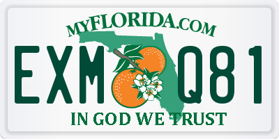 FL license plate EXMQ81