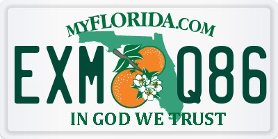FL license plate EXMQ86