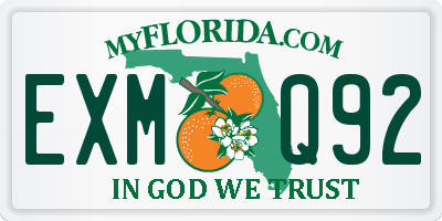 FL license plate EXMQ92
