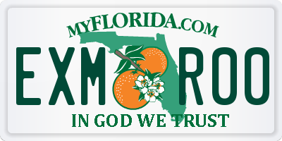 FL license plate EXMR00