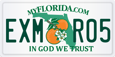 FL license plate EXMR05