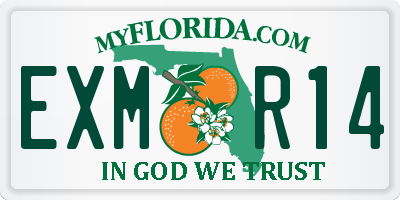 FL license plate EXMR14