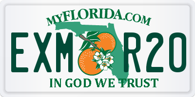 FL license plate EXMR20
