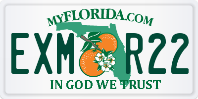FL license plate EXMR22