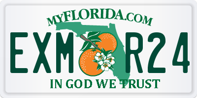 FL license plate EXMR24