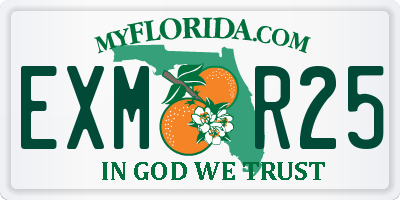 FL license plate EXMR25