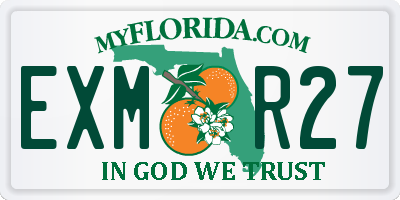 FL license plate EXMR27