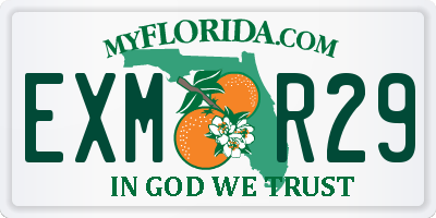FL license plate EXMR29