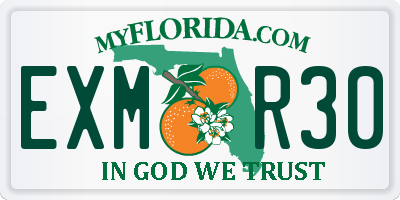 FL license plate EXMR30
