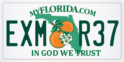 FL license plate EXMR37