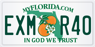 FL license plate EXMR40