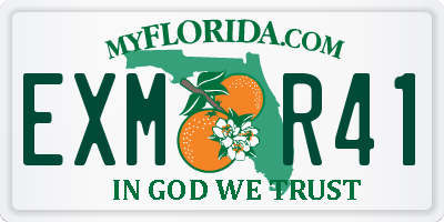 FL license plate EXMR41
