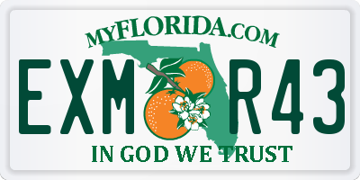 FL license plate EXMR43