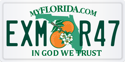 FL license plate EXMR47