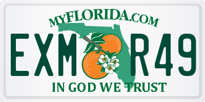 FL license plate EXMR49
