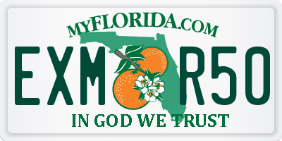 FL license plate EXMR50
