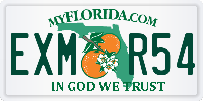 FL license plate EXMR54