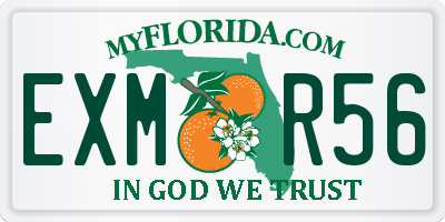 FL license plate EXMR56
