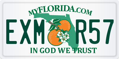 FL license plate EXMR57