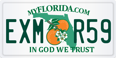 FL license plate EXMR59