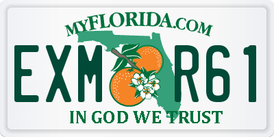 FL license plate EXMR61