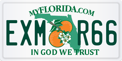FL license plate EXMR66