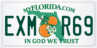 FL license plate EXMR69