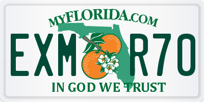 FL license plate EXMR70