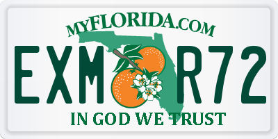 FL license plate EXMR72