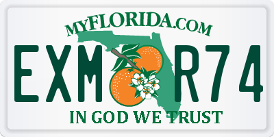 FL license plate EXMR74