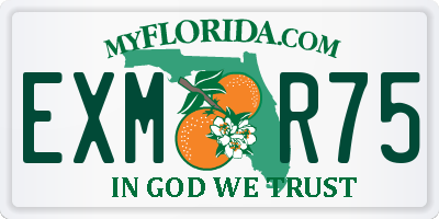 FL license plate EXMR75