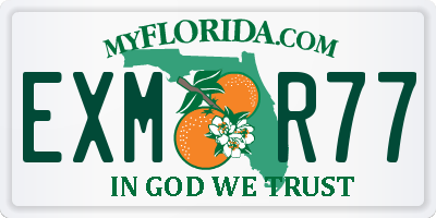 FL license plate EXMR77