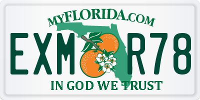 FL license plate EXMR78
