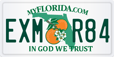 FL license plate EXMR84