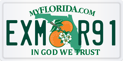 FL license plate EXMR91