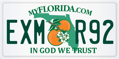 FL license plate EXMR92