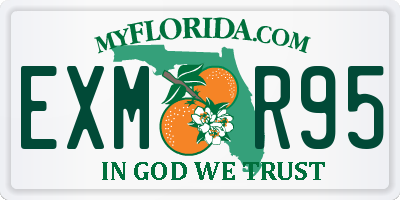 FL license plate EXMR95