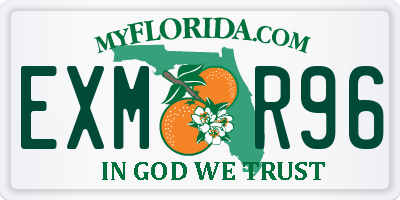 FL license plate EXMR96