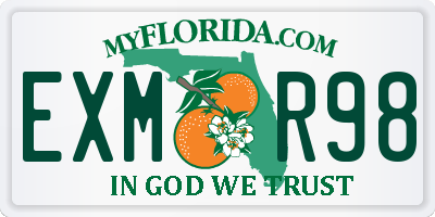 FL license plate EXMR98