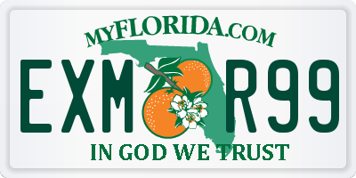 FL license plate EXMR99