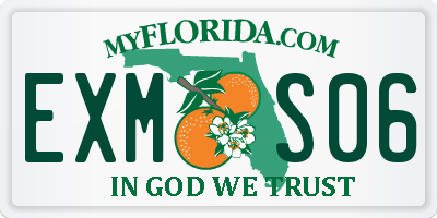 FL license plate EXMS06