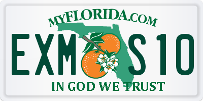 FL license plate EXMS10