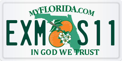 FL license plate EXMS11