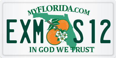 FL license plate EXMS12