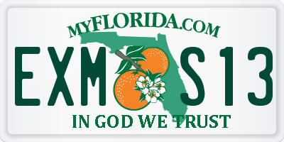 FL license plate EXMS13