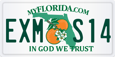 FL license plate EXMS14