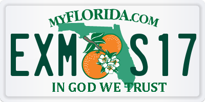 FL license plate EXMS17