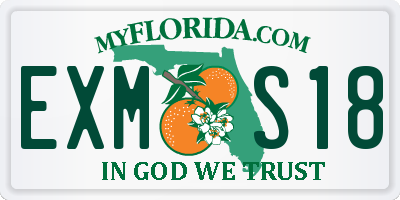 FL license plate EXMS18